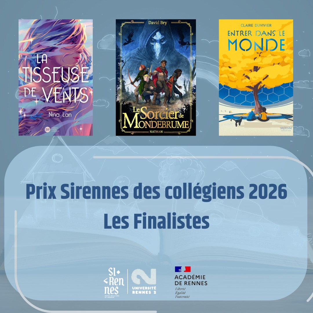 Les finalistes du Prix Sirennes des collégiens 2026 !